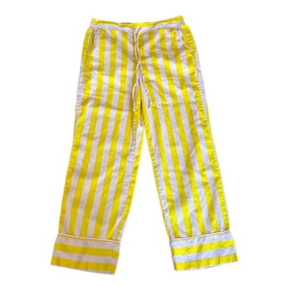 Boden Janie Pajama Bottom Pants Milk Wasp Pink Gold 10 - Picture 2 of 6